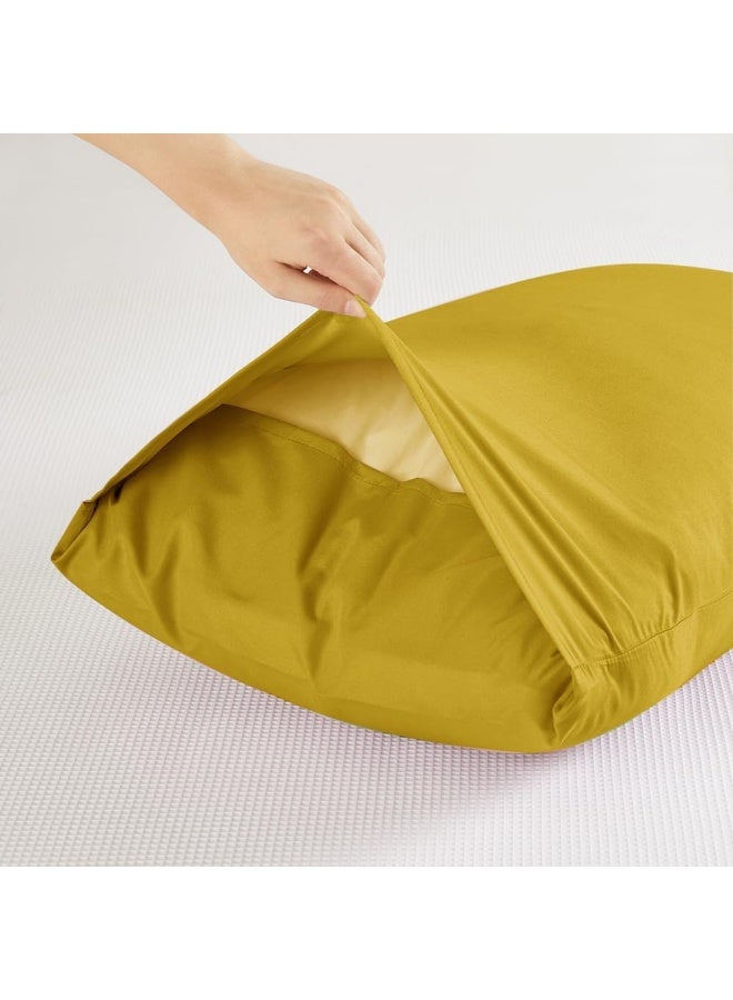 NookZuzu King Pillow Cases Set of 2, Hotel Pillow Cases 20"X 36" Luxury Gold Pillow Covers Soft Breathable and Non Shrinking Microfiber Envelope Pillowcase  - Image 4