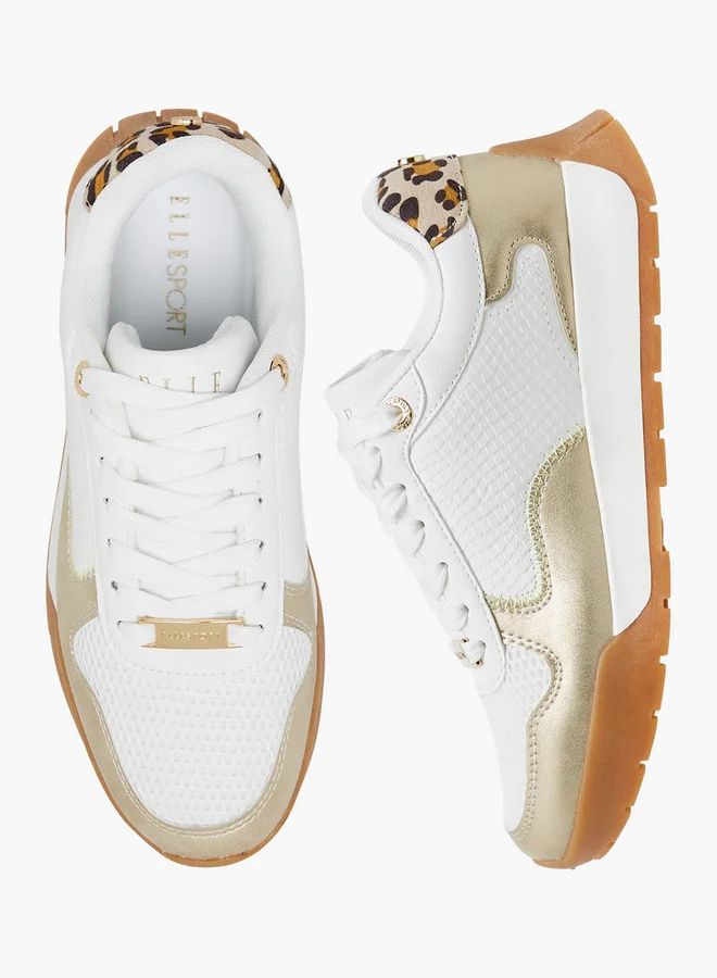 ايل Women's Panelled Lace-Up Sneakers