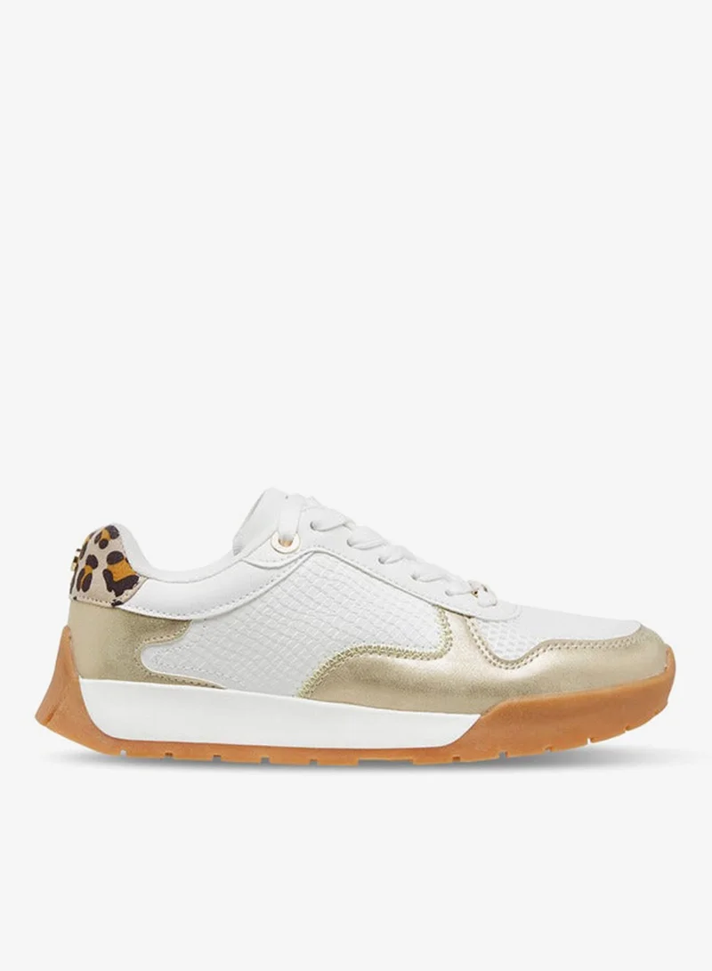 Women's Panelled Lace-Up Sneakers