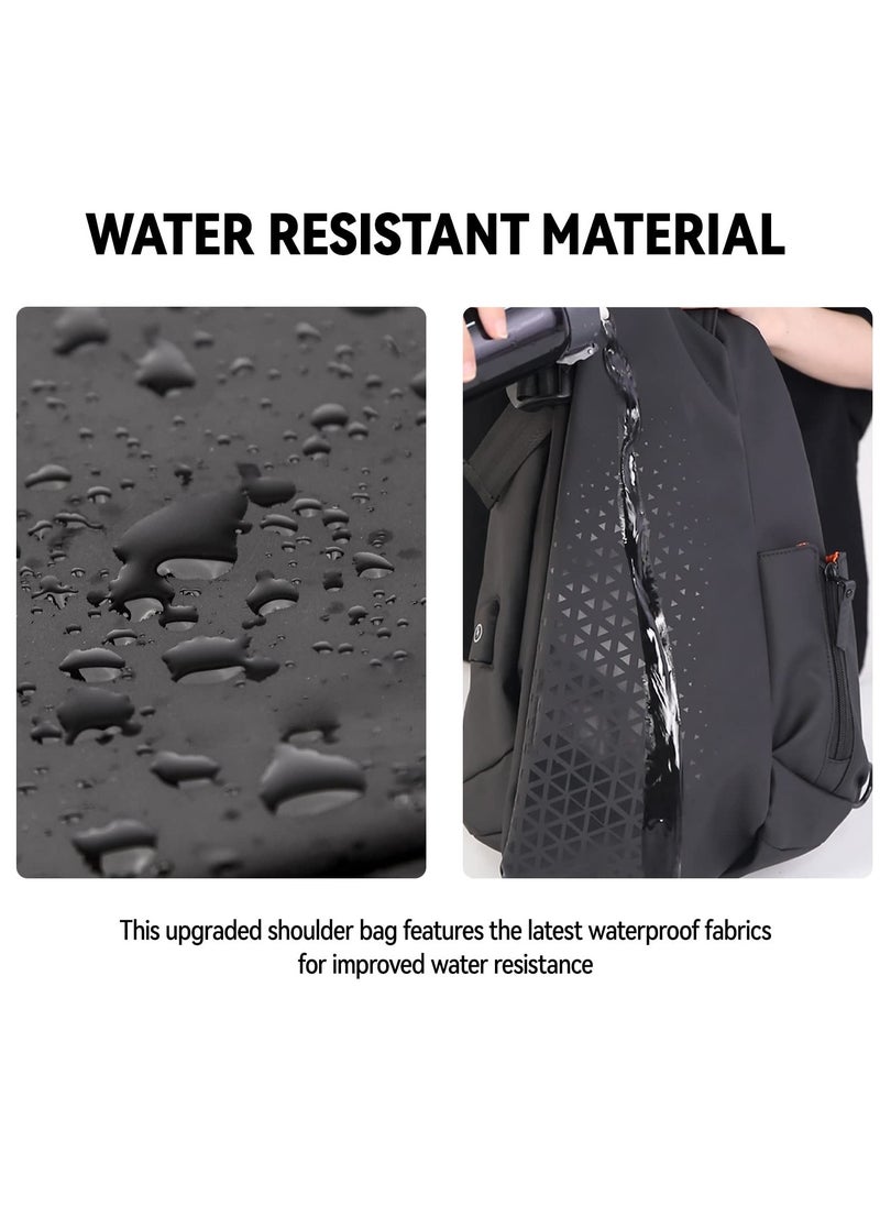 SYOSI - Anti-Theft Crossbody Sling Bag for Men Women,Small Backpack One Shoulder Bag, Chest Bag Sling Backpack Water Resistant(Black) - Image 1