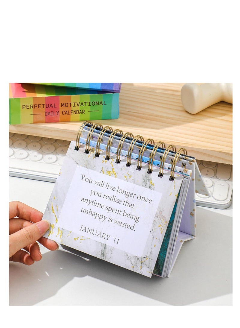 SYOSI - Motivational Calendar 2024, Motivational Calendar with Daily Inspirational Quotes, Positive and Creative Desk Gifts, Non-Fading Glossy Ink, Vertical Motivational Decor for Classroom - Image 1