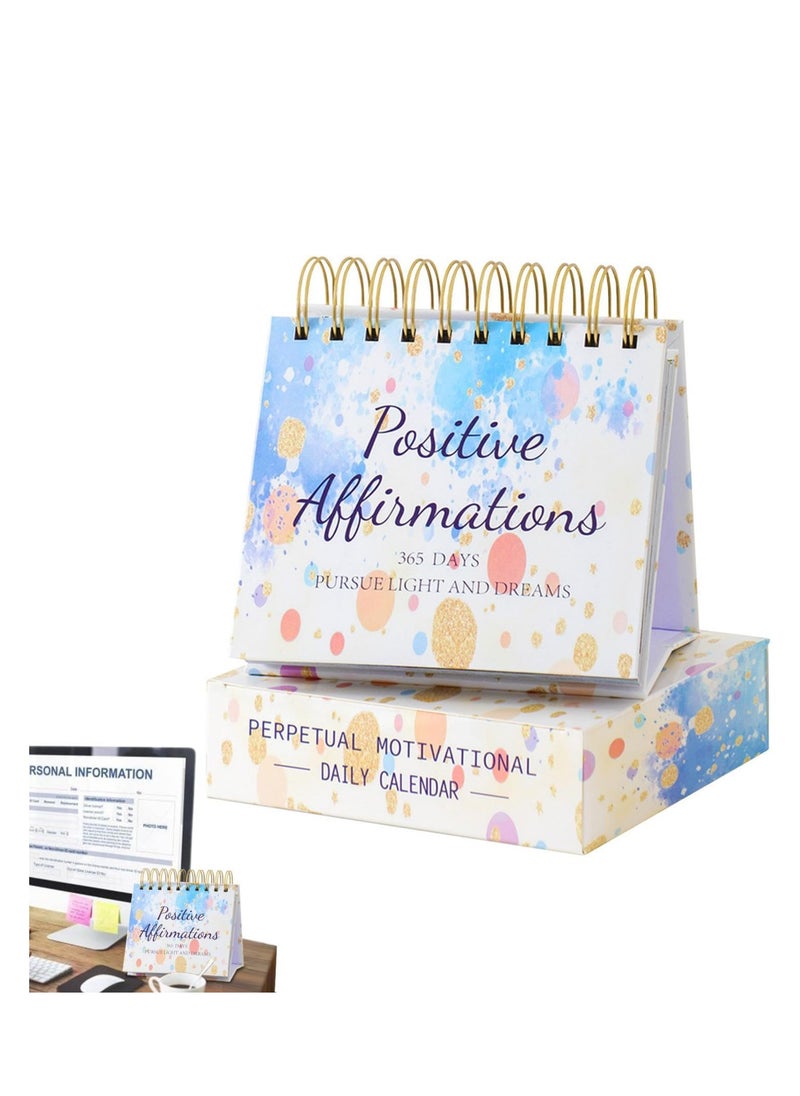 SYOSI - Motivational Calendar 2024, Motivational Calendar with Daily Inspirational Quotes, Positive and Creative Desk Gifts, Non-Fading Glossy Ink, Vertical Motivational Decor for Classroom - Image 1