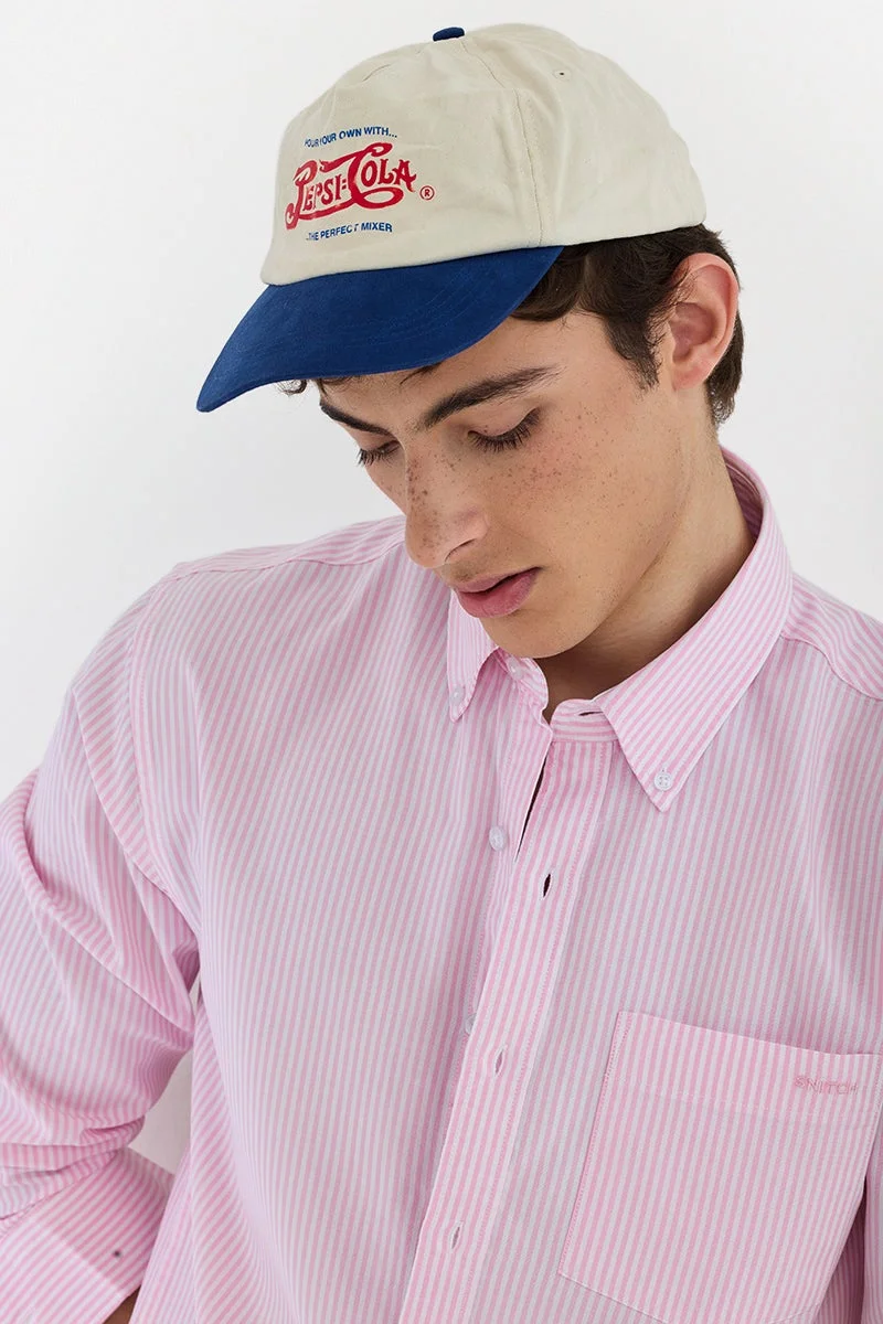سنيتش Pink Striped Long Sleeve Regular Fit Shirt