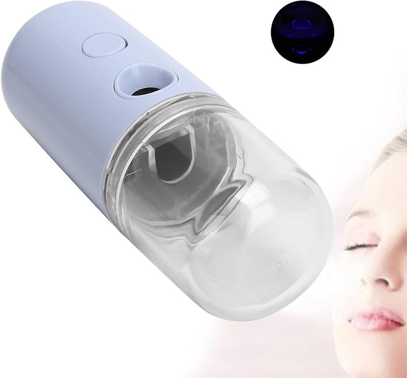 بخاخ الوجه المحمول باللون البنفسجي الفاتح القابل لإعادة الشحن لترطيب الوجه والمكياج - Image 4