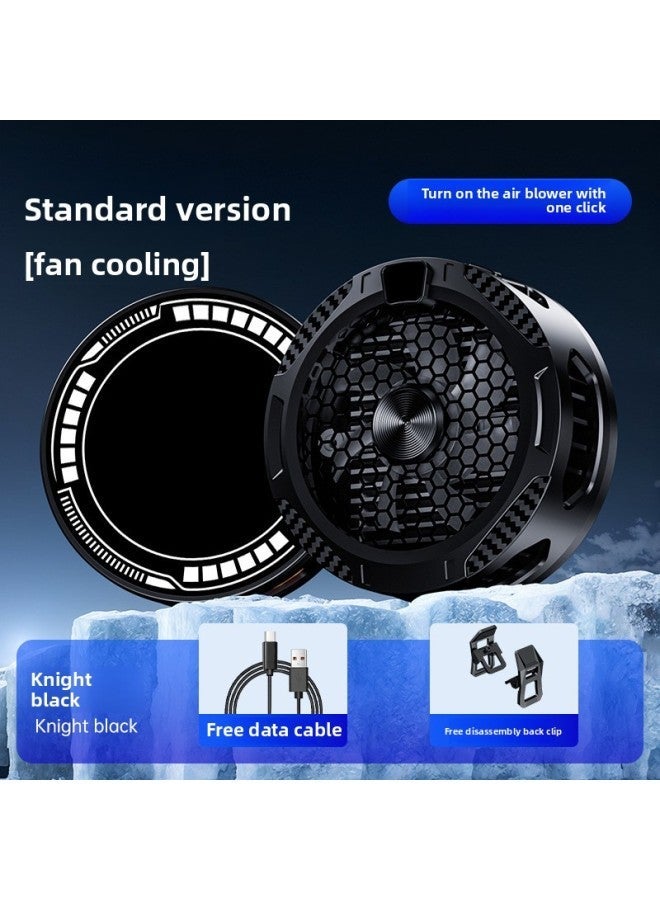Mobile Phone Radiator Mute Semiconductor Magnetic Tablet Cooling Artifact Refrigeration Live Electric Competition Universal Game Essential-Color:【standard Version】 Sr09 Black + Three-speed Adjustment - Image 1