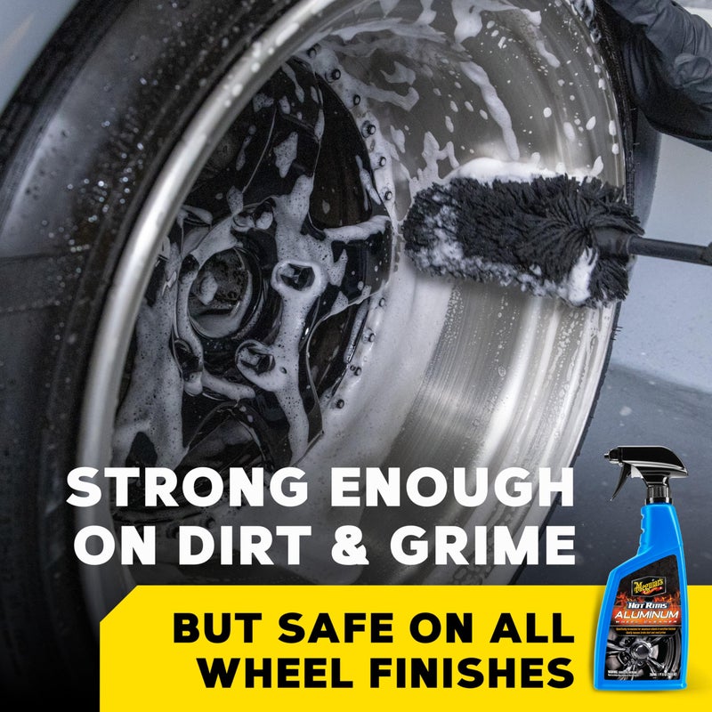 Meguiar's Hot Rims Aluminum Wheel Cleaner, Deep Foaming Rim Cleaner Spray Formulated to Effectively Clean Uncoated Polished Aluminum, Anodized, and Powder-Coated Wheels, 24 Oz - Image 2
