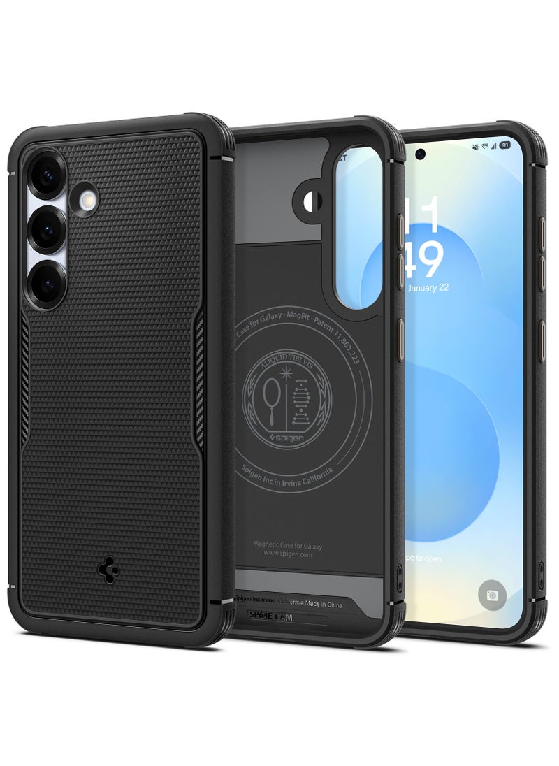 Spigen Core Armor MagFit Samsung Galaxy S25 Case Cover with Magsafe [Qi2 Certified / Magnet for Galaxy] (2025) - Matte Black  - Image 1
