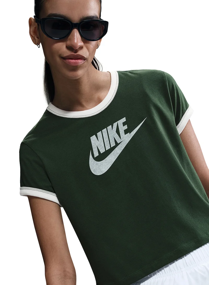 Nike Green Nsw Ringer T-Shirt for Women | Best Price UAE