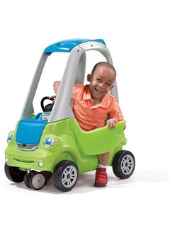 Rainbow Toys Rainbow Toys Rideon Small Twisting Baby Toy Car | Kindergarten Toddler for indoor/outdoor Removable Floorboard and Built-In Grip Handle (GREEN) Easy Turn Coupe Refresh Riding Car Toy  - Image 2