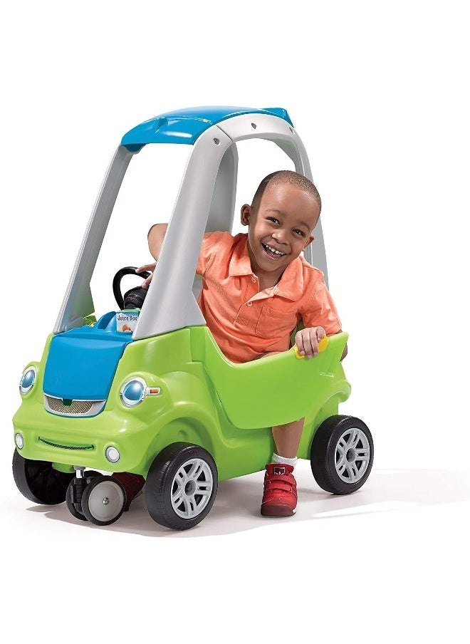 Rainbow Toys Rainbow Toys Rideon Small Twisting Baby Toy Car | Kindergarten Toddler for indoor/outdoor Removable Floorboard and Built-In Grip Handle (GREEN) Easy Turn Coupe Refresh Riding Car Toy  - Image 2
