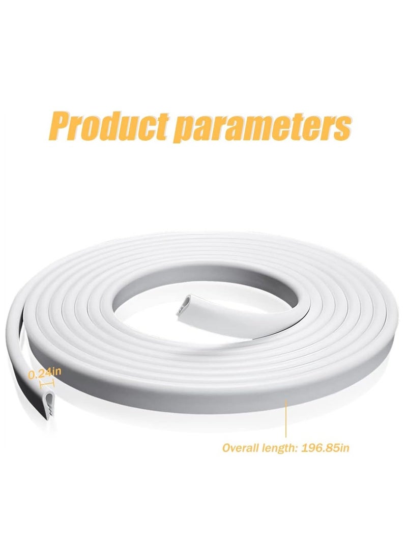 KASTWAVE Car Door Edge Guards 5m White Sealed Door Edge Protection Anti-Collision Protector Strips Guards Anti-Scratch Trim Molding Auto Accessories Universal for Most Cars - Image 2