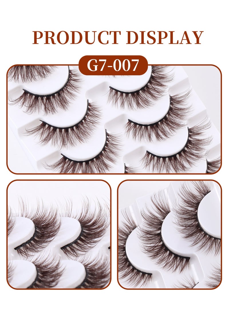 لاشز إم دي رموش صناعية بنية طبيعية - رموش صناعية سداسية الأبعاد بمظهر طبيعي ورقيق، قابلة لإعادة الاستخدام، عبوة من 7 أزواج. - Image 5