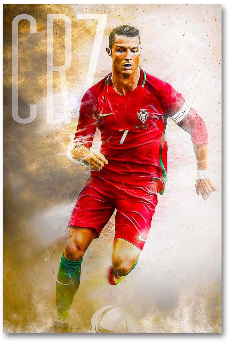 BPA® Wall Posters | Portugal | Cristiano Ronaldo | Football | Sports Posters | Boys Room | Hostels | Laminated | Tearproof | Size-45X30 cms - Image 1