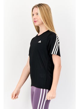 Adidas Women Regular Fit Short Sleeve Outdoor T-Shirt, Black  - Image 4
