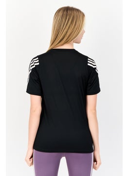 Adidas Women Regular Fit Short Sleeve Outdoor T-Shirt, Black  - Image 2