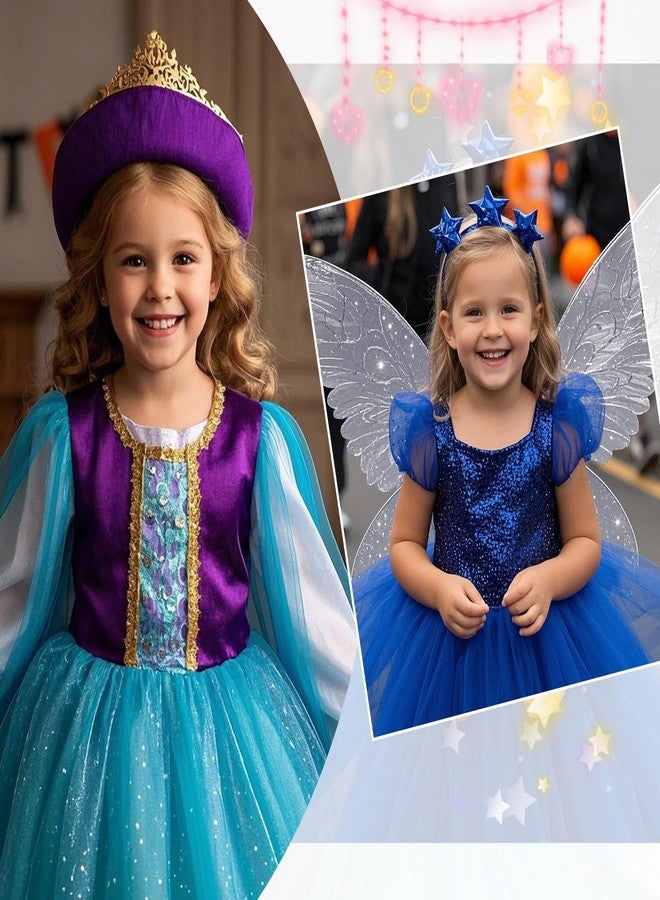 Zando Royal Blue Tutu Girls Blue Tutu for Toddler Girls Kids 4 Layers 2-8 Years Princess Halloween Costume Cosplay Birthday Puffy Tulle Elastic Waist Dance Skirt Party Dress up Affordable Soft - Image 5