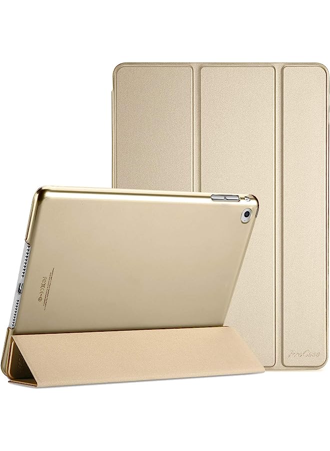 Ipad Mini 4 Case - Ultra Slim Lightweight Stand Case With Translucent Frosted Back Smart Cover For 2015 Apple Ipad Mini 4 (4Th Generation Ipad Mini, Mini4) - Gold