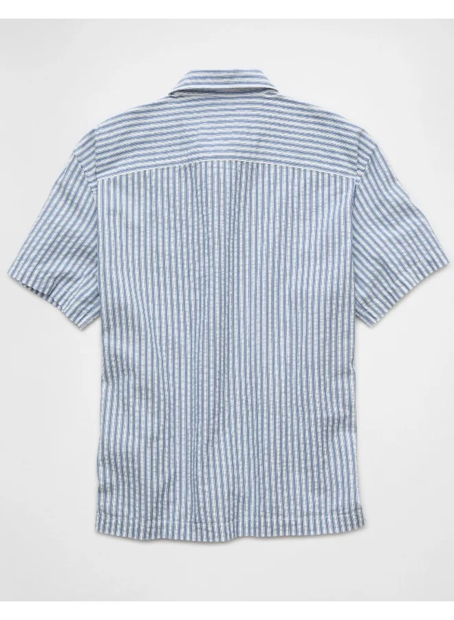 American Eagle Stripe Detailed Regular Fit Poolside Shirt