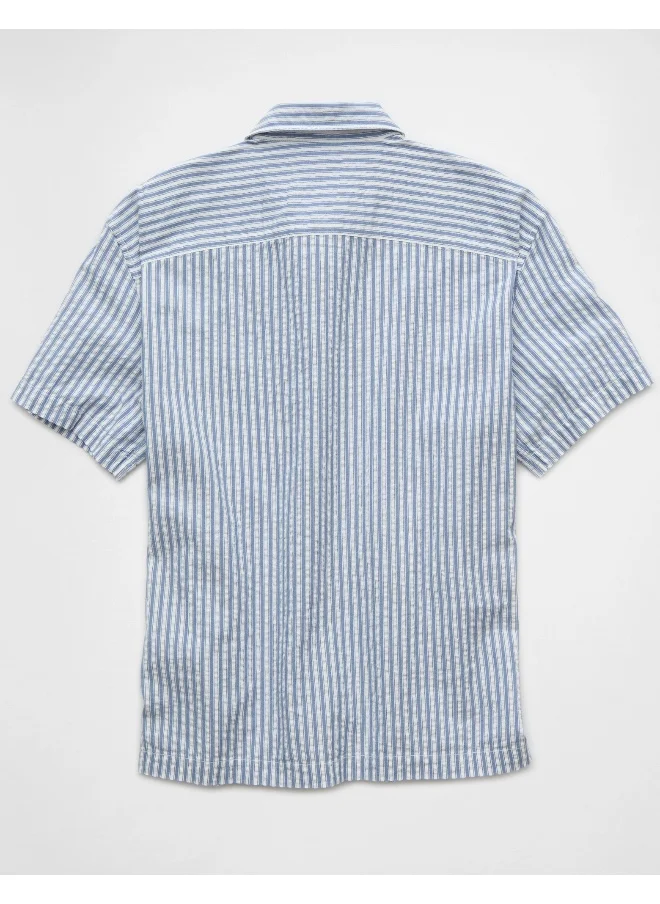 American Eagle Stripe Detailed Regular Fit Poolside Shirt