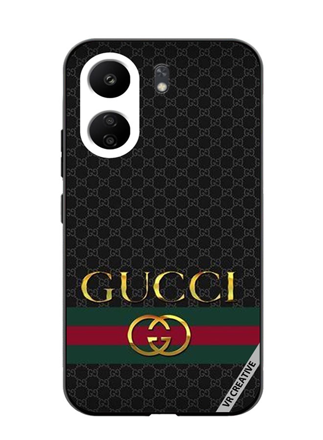 VR CREATIVE غطاء حماية لهاتف Xiaomi Redmi 13C بتصميم Gucci متعدد الألوان - Image 1