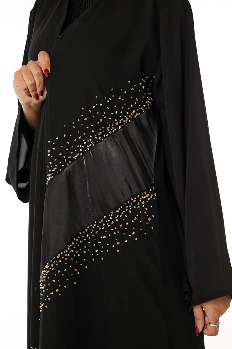 Moistreet  Embellished Flared Sleeve Abaya for Women | Best Price UAE