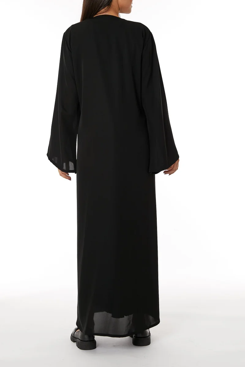 Moistreet  Embellished Flared Sleeve Abaya for Women | Best Price UAE