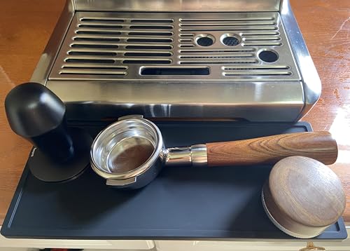 Joytata 58mm Bottomless Portafilter Fits E61 Grouphead Espresso Machine Stainless Steel Naked Portafilter Along with Espresso Filter Basket Coffee Bottomless Handle-Wooden - Image 4