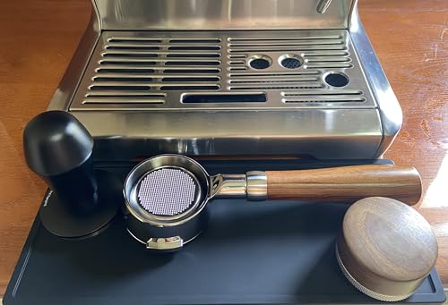 Joytata 58mm Bottomless Portafilter Fits E61 Grouphead Espresso Machine Stainless Steel Naked Portafilter Along with Espresso Filter Basket Coffee Bottomless Handle-Wooden - Image 3