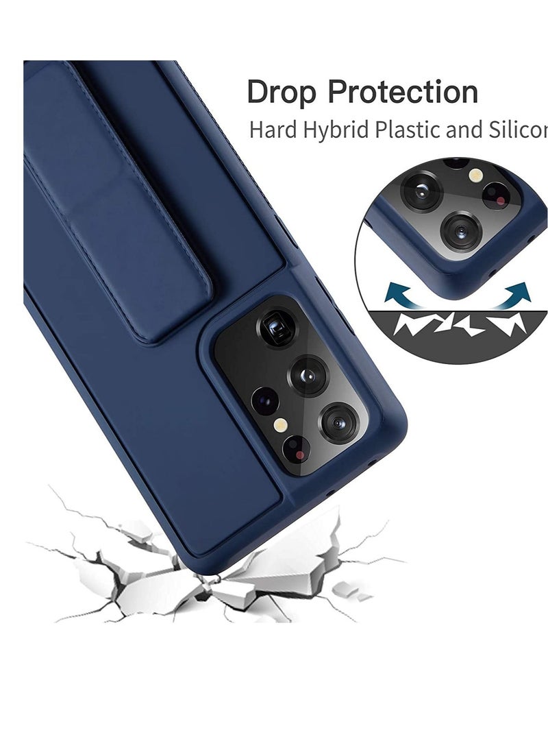 ELTRAZONE Compatible with Samsung Galaxy S22 ulter Slim Hard Silicone Gel Rubber Premium TPU Fold-able Magnetic Kickstand - Image 3