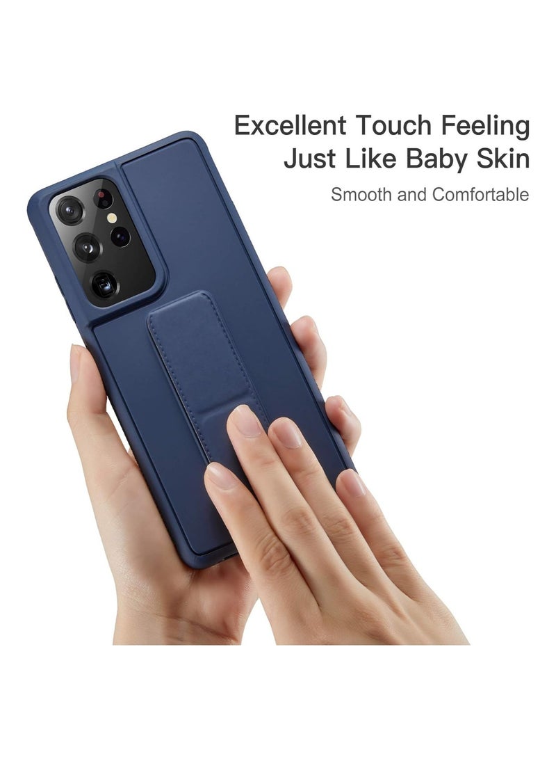 ELTRAZONE Compatible with Samsung Galaxy S22 ulter Slim Hard Silicone Gel Rubber Premium TPU Fold-able Magnetic Kickstand - Image 4