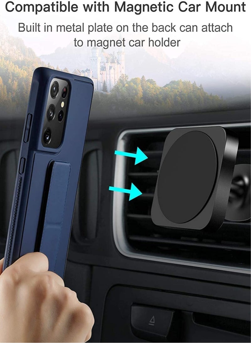 ELTRAZONE Compatible with Samsung Galaxy S22 ulter Slim Hard Silicone Gel Rubber Premium TPU Fold-able Magnetic Kickstand - Image 2