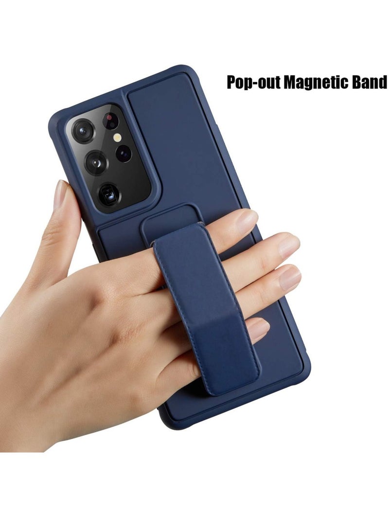 ELTRAZONE Compatible with Samsung Galaxy S22 ulter Slim Hard Silicone Gel Rubber Premium TPU Fold-able Magnetic Kickstand - Image 5