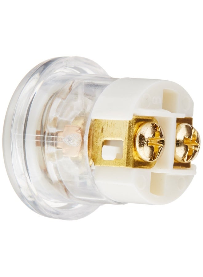 Broan Nutone Pb18Lwhcl Round Wired Lighted Door Chime Push Button White With Clear Bezel - Image 2
