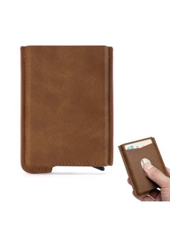 Generic Synthetic card case for men; Mens Cardcase Automatic Cardholder (Brown) by Milano Leather  - Image 1