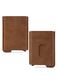 Generic Synthetic card case for men; Mens Cardcase Automatic Cardholder (Brown) by Milano Leather  - Image 4