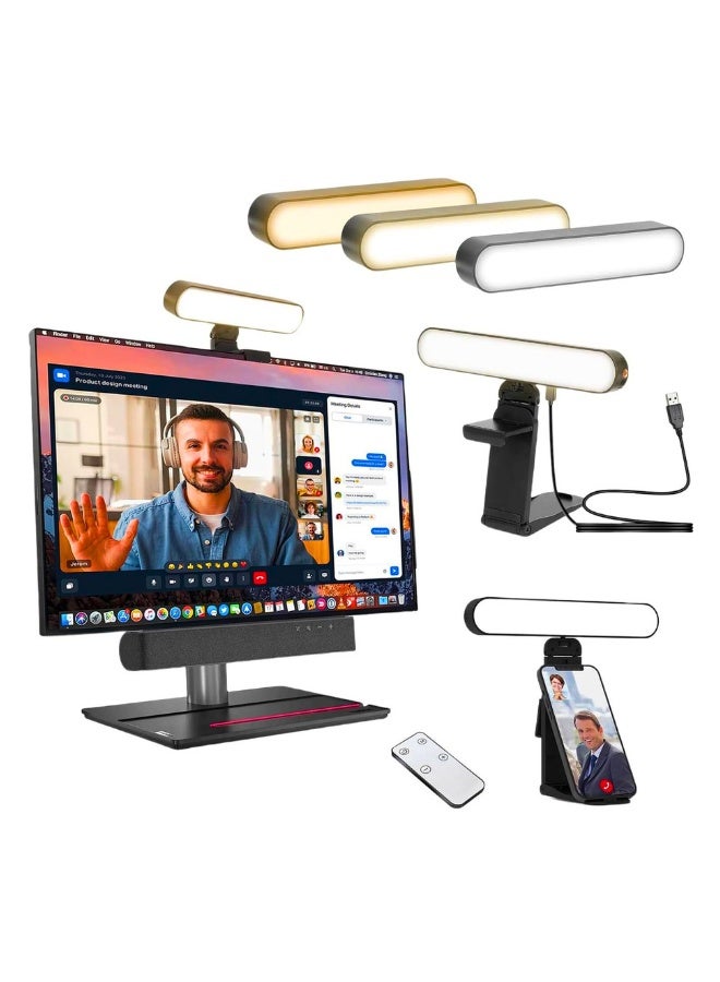 Selfie Light, Video Conference Light, Ring Lights, Streaming Light with Remote & Touch Control, Zoom Lighting for Computer, LED Monitor Laptop Light for Video Conferencing/Calls/Zoom Meetings - Image 1