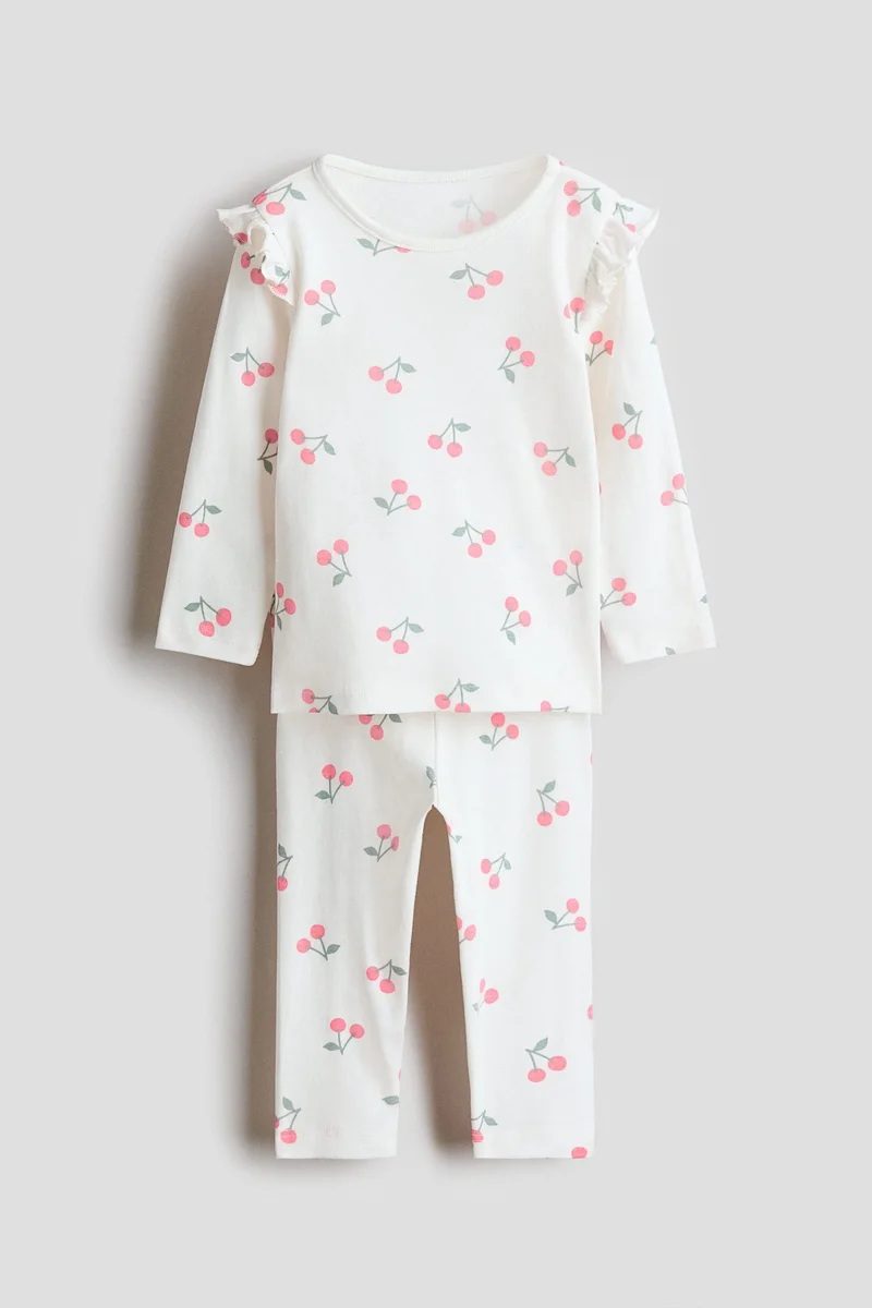 اتش اند ام بيجاما من القطن مزينة بطبعة