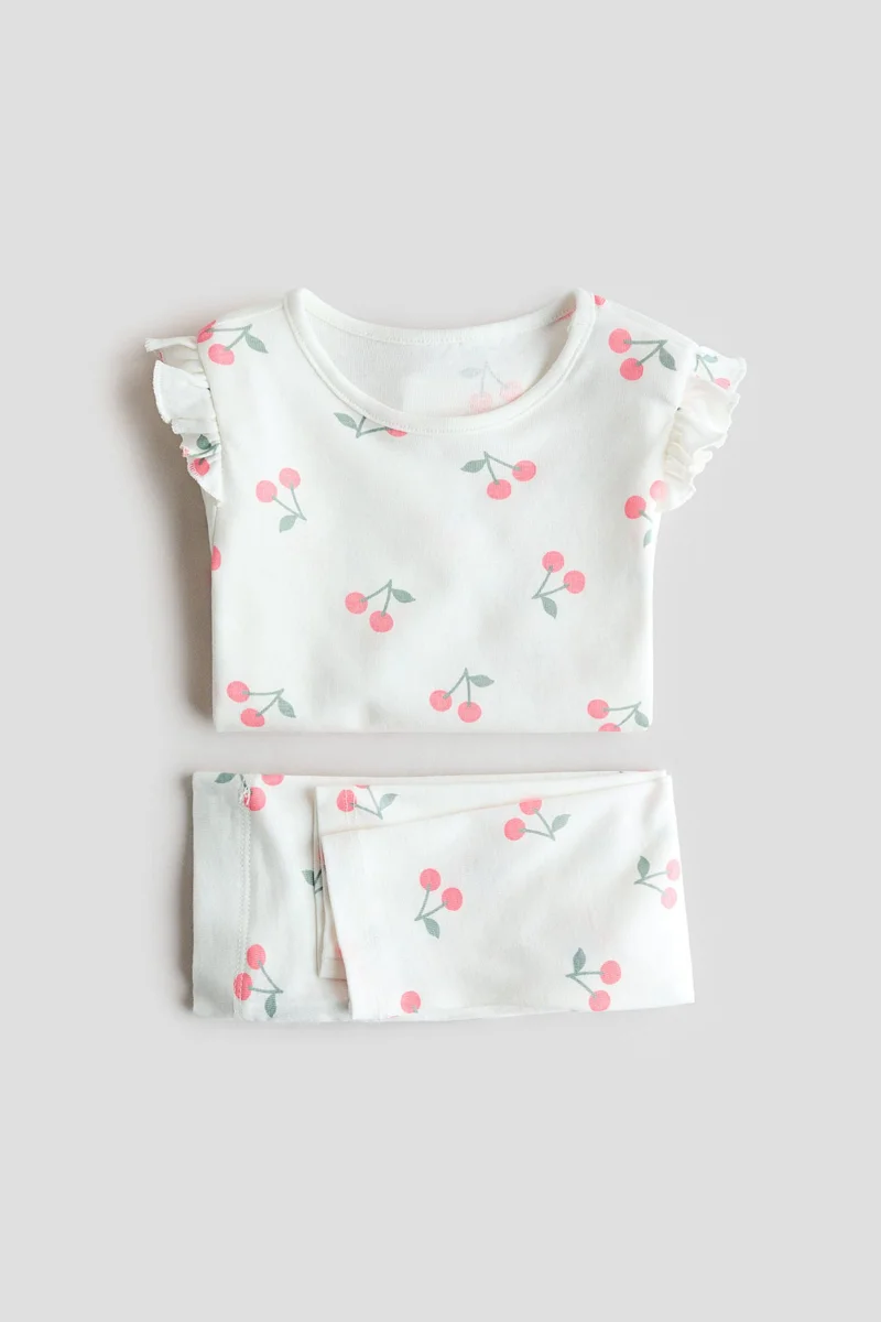 اتش اند ام بيجاما من القطن مزينة بطبعة