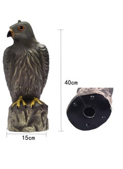 Realfrog Bird Control Scare Device, Realistic Falcon Statue, Bird Repelling Falcon, Plastic Bird Scarecrow, Eagle Decoy For Garden Protection And Outdoor Decoration 1 Piece  - Image 3