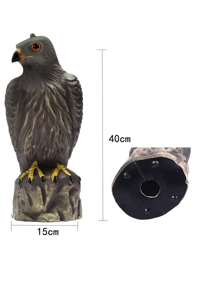 Realfrog Bird Control Scare Device, Realistic Falcon Statue, Bird Repelling Falcon, Plastic Bird Scarecrow, Eagle Decoy For Garden Protection And Outdoor Decoration 1 Piece  - Image 3