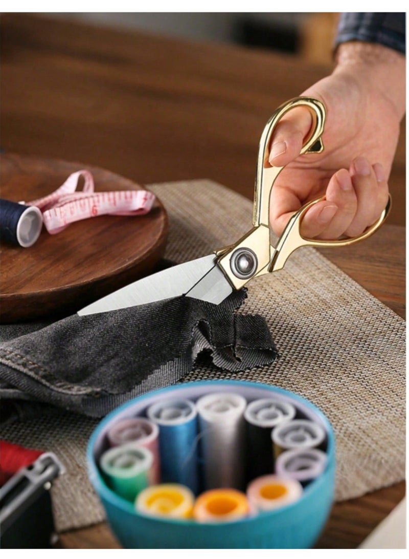 مقص قماش | مقص خياطة | مقص تفصيل | مقص احترافي | مقص فولاذ مقاوم للصدأ | مقص ذهبي | أدوات خياطة | مقص ملابس | مقص ثقيل الاستخدام - Image 3