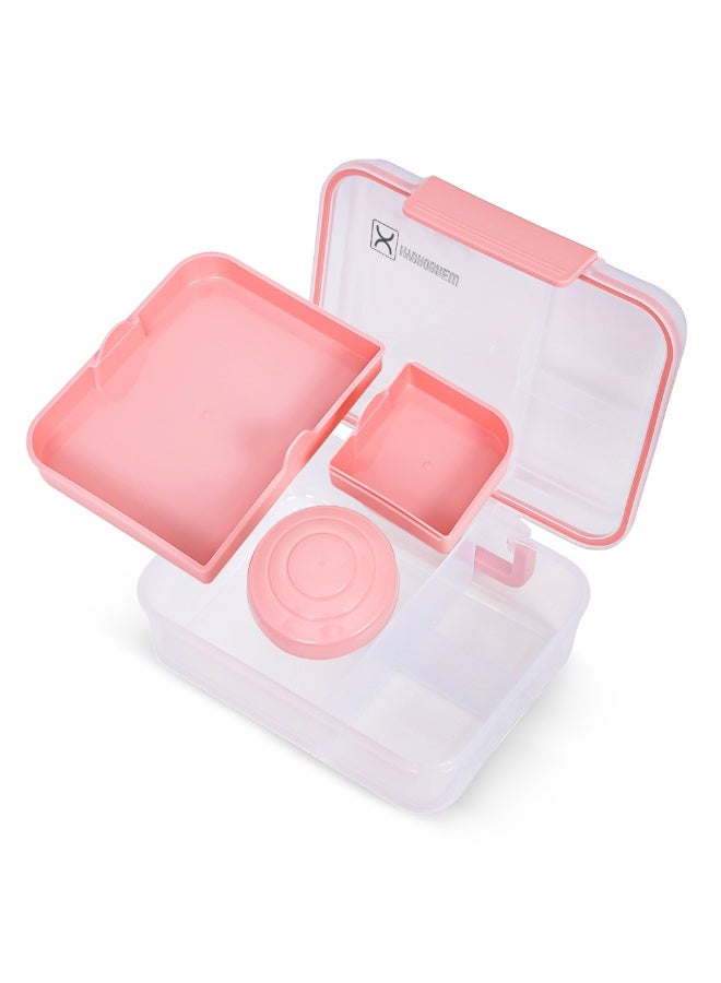 Hydrobrew Personalized 3/4/5 Convertible 1650ml Bento Lunch Box - Blush Pink - Image 2