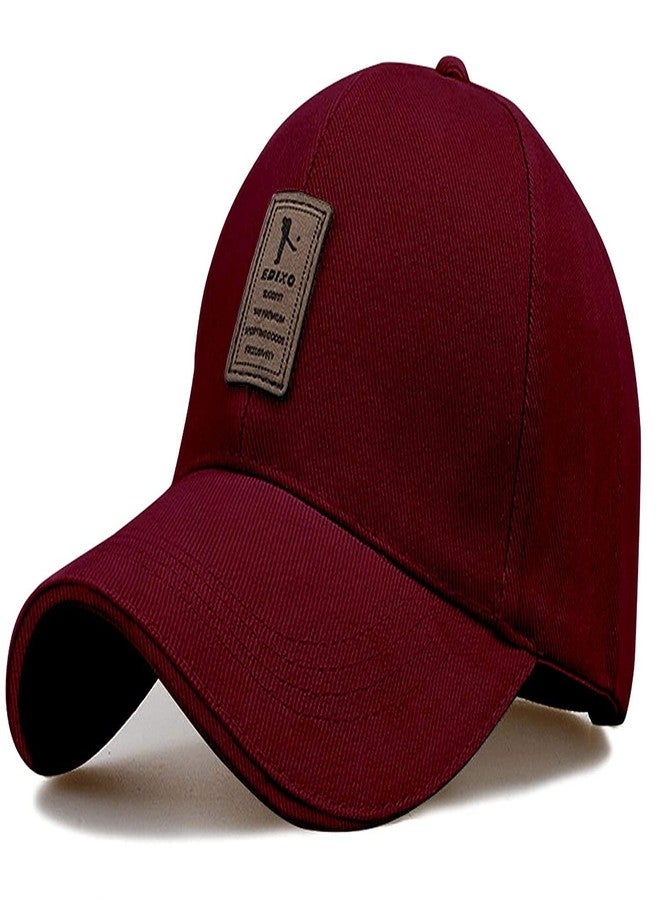 PUTHAK Unisex Cotton Cap (Pack Of 1) (PL-3362_Maroon_Free Size) - Image 1
