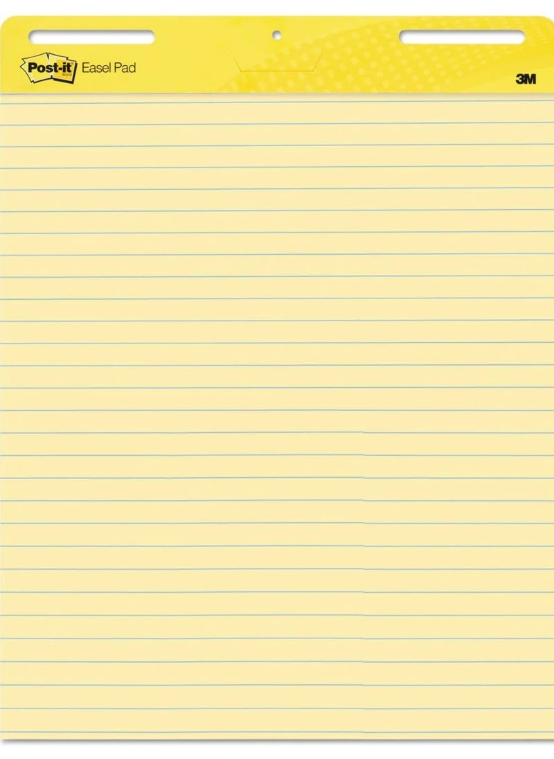 3M POST-IT SELF-STICK EASEL PAD 561, 25X30 INCHES, LINE RULED, 2PAD/PACK, YELLOW