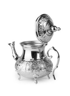 Cuisine Art Moroccan Brass Teapot - Zwin, 350ml, Silver Handcrafted Traditional Tea Pot for Authentic Moroccan Tea Ceremony - pzsku/Z3C9452207E2BD093B338Z/45/_/1738834762/7f2563ff-a001-491b-a5dc-a760cf87f595