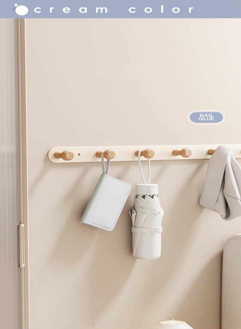 2 Packs Coat Rack Wall Mounted with 6HOOKS ,Over The Door Hook Hanger, Towel Rack Silent Super Load-bearing Over Door Hanger ,White Wall Hooks Adhesive and Screw Inserts For Entrance Ways, Bathrooms, Bedrooms, Kitchens  - Image 4