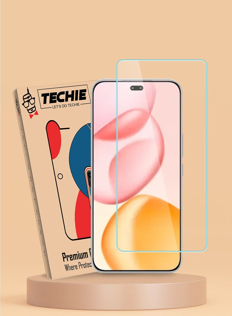 Techie Honor 400 5G Screen Protector HD Tempered Glass – 9H Hardness, Anti-Glare, Anti-Bubble, Ultra-Thin 0.33mm with Rounded Edges & Easy Installation - Image 1