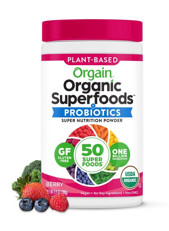 Orgain Organic Green Superfoods Powder Berry Antioxidants 1 Billion Probiotics Vegan Dairy Free Gluten Free Kosher Nongmo 0.62 Pound (Packaging May Vary) - Image 2