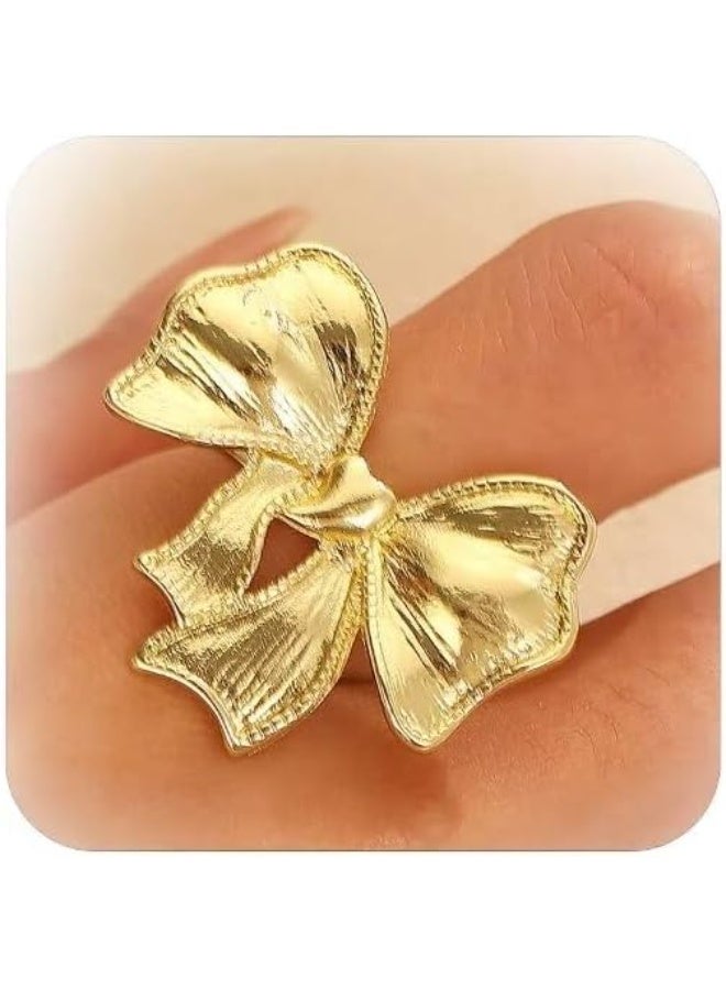 Rwnq Bowknot Ring for Women, Fashion Adjustable Bowknot Ring, Statement Rings, Cute Bowknot Rings for Women, Christmas Jewelry Gifts- - women's accessory - stainless steel accessories - women's accessories - accessory  - Image 2
