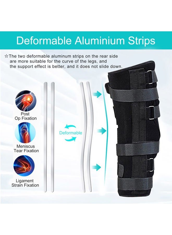 TANDCF Knee Immobilizer Secure Comfort Knee Brace & Stabilizer for Recovery,Knee Fractures,Instability, ACL,MCL,Meniscus Tear,Arthritis,Displacement & Post Surgery Recovery,Height 18.1" Universal - Image 3